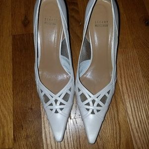 Beautiful white Stuart weitzman heels